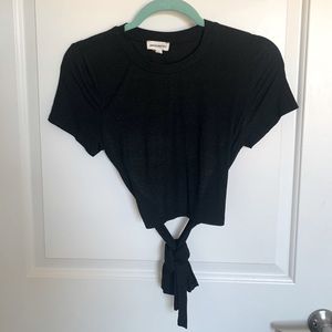 Black Backless Crop top tshirt